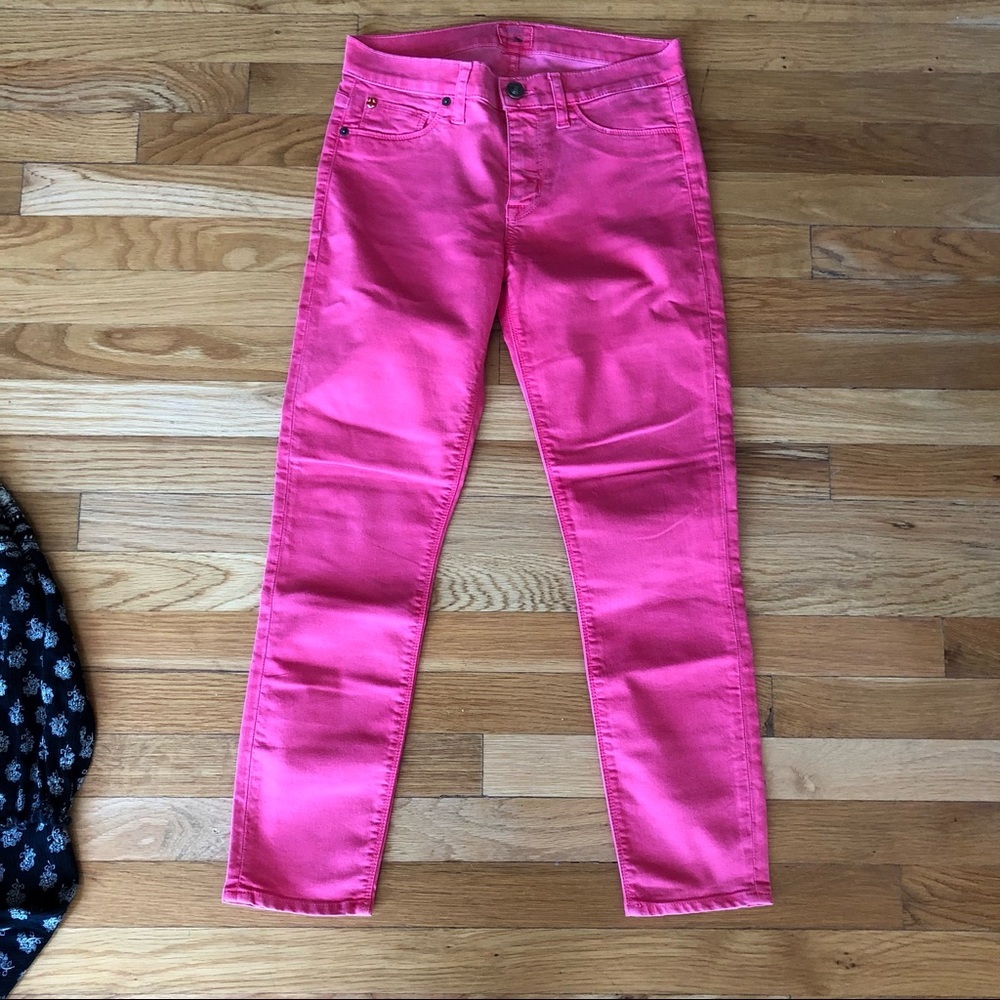 Hudson red cropped jean pant
